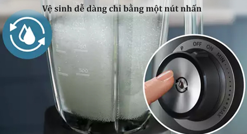 Dễ dàng vệ sinh máy với 1 nút nhấn