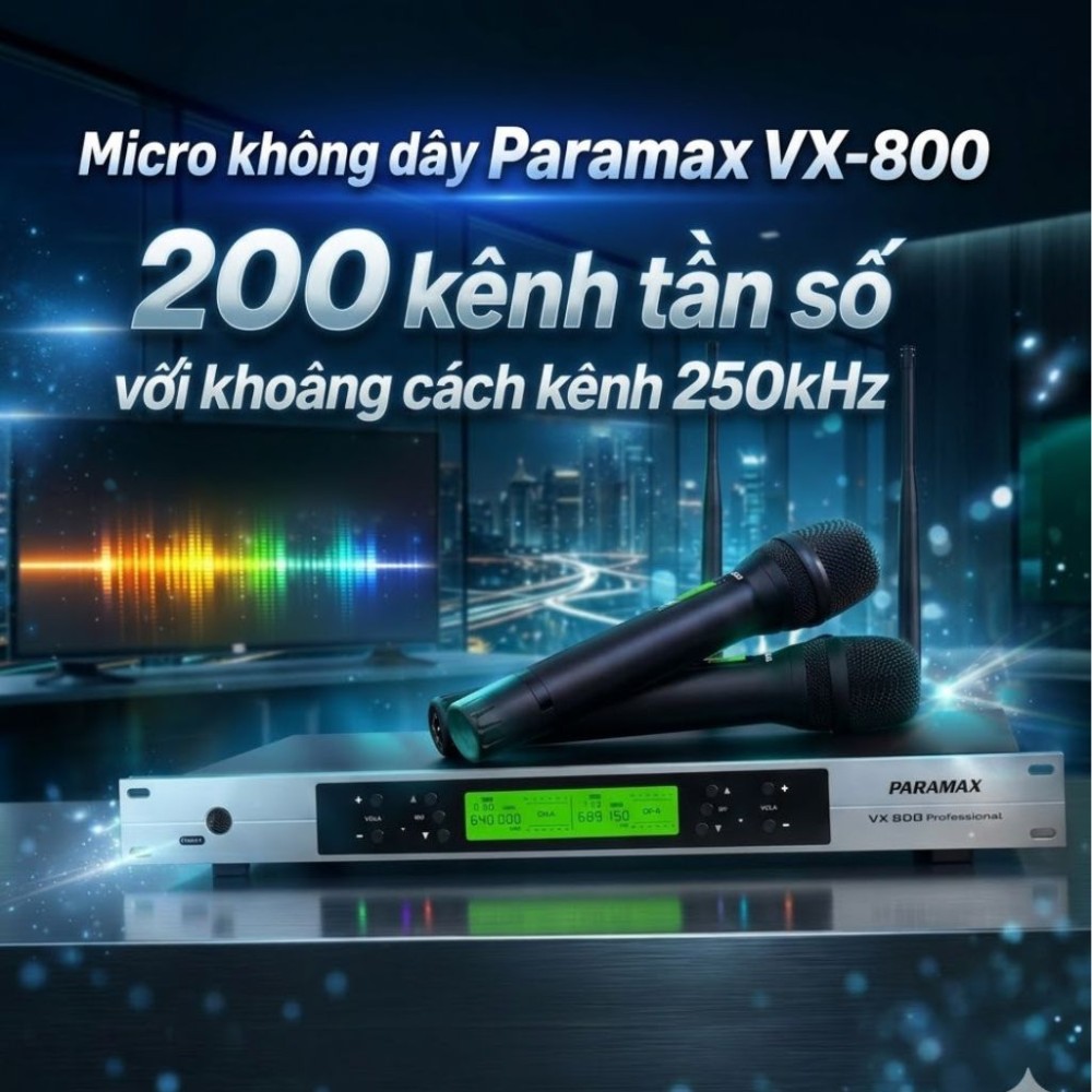 Micro không dây Paramax VX800 - Hàng chính hãng