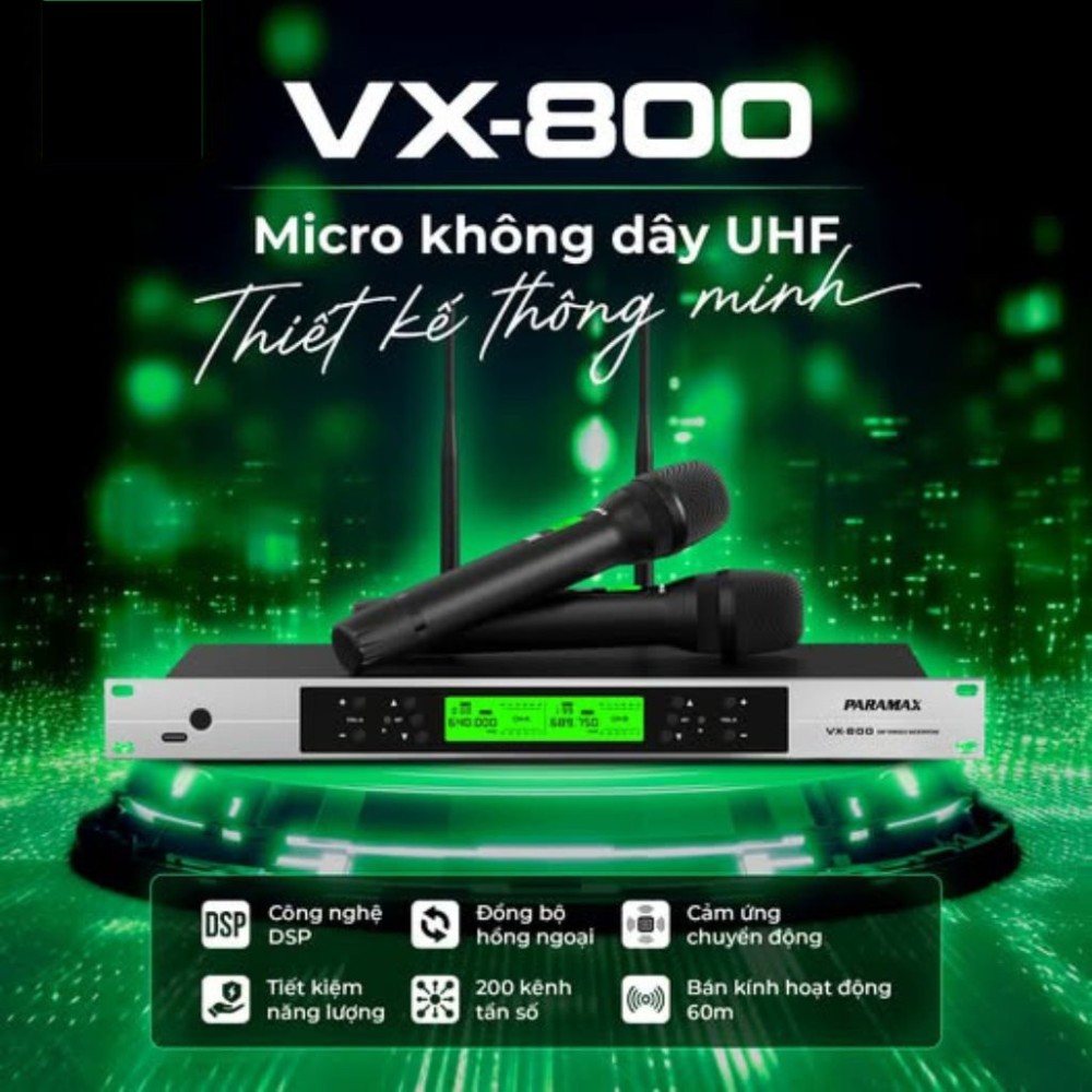 Micro không dây Paramax VX800 - Hàng chính hãng