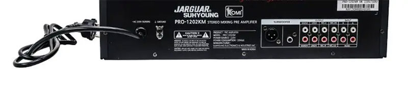 Cổng vào của mixer karaoke Jarguar Suhyoung Pro 1202KM