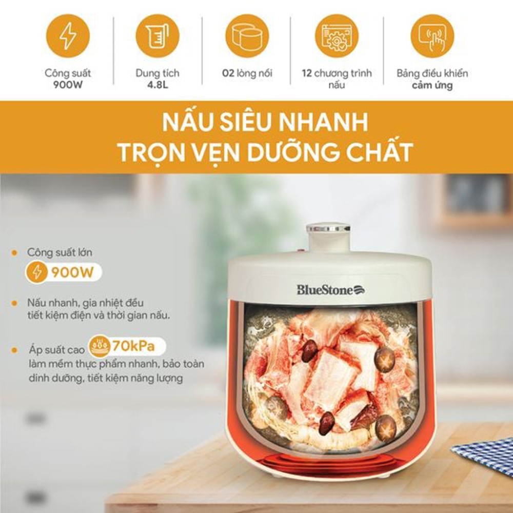 Nồi áp suất điện BlueStone PCB-5760 - Hàng chính hãng