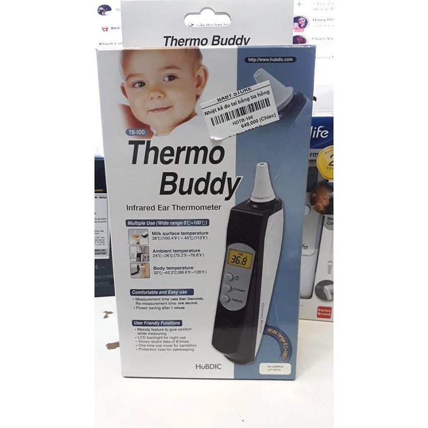 Bao bì đóng gói của Nhiệt kế điện tử Hubdic Thermo Buddy HDTB100