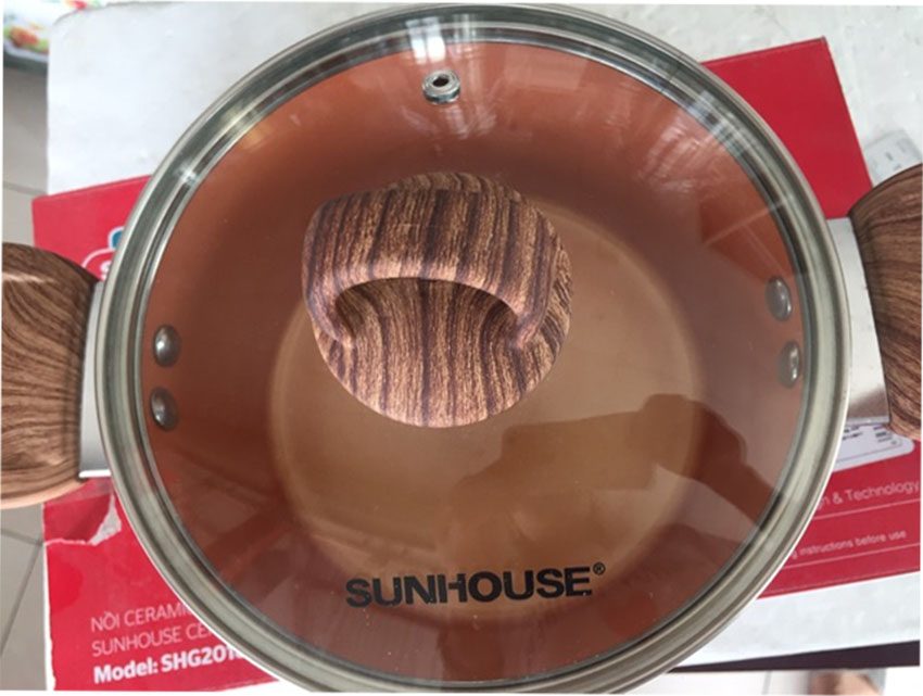 Nắp của Nồi Ceramic đáy từ Sunhuose SHG2018MCA