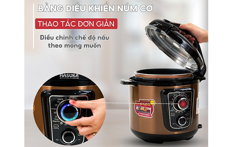 Bảng điều khiển của Nồi áp suất đa năng Hasuka HSK-983