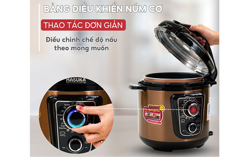 Bảng điều khiển của Nồi áp suất đa năng Hasuka HSK-985