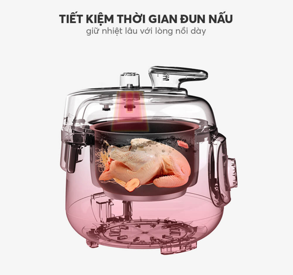 Công suất lớn, nấu ăn nhanh chóng