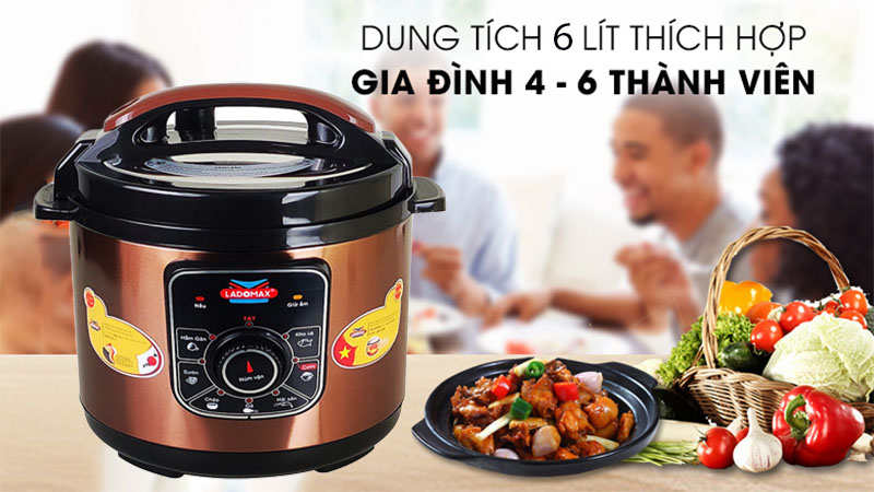 Dung tích của Nồi áp suất điện Ladomax HA-7860