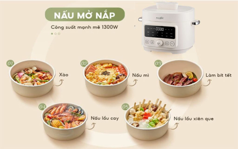 Nấu được đa dạng các món ăn