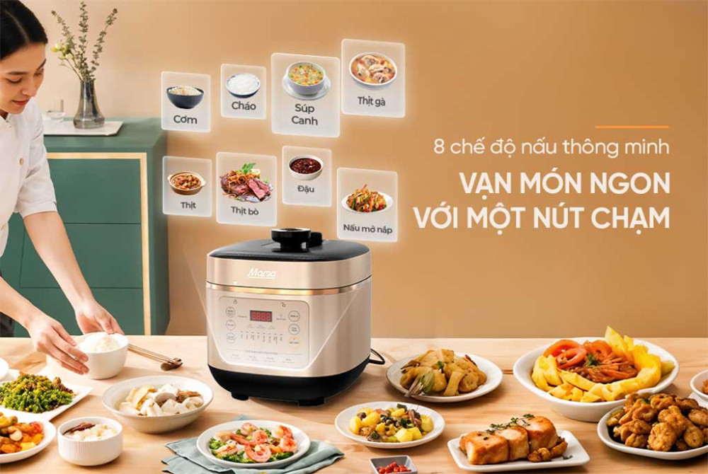 Nồi áp suất điện tử đa năng 6L Sunhouse Mama SHD-1670 - Hàng chính hãng