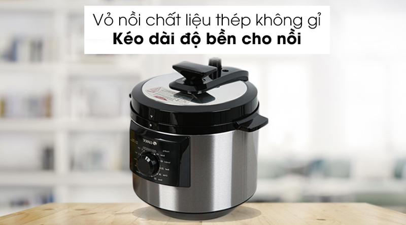 Vỏ ngoài bằng thép không gỉ có độ bền cao