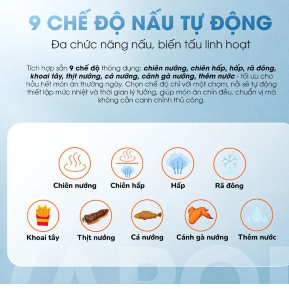 Nồi chiên hơi nước Kalite STEAM VAPOR  - Hàng chính hãng