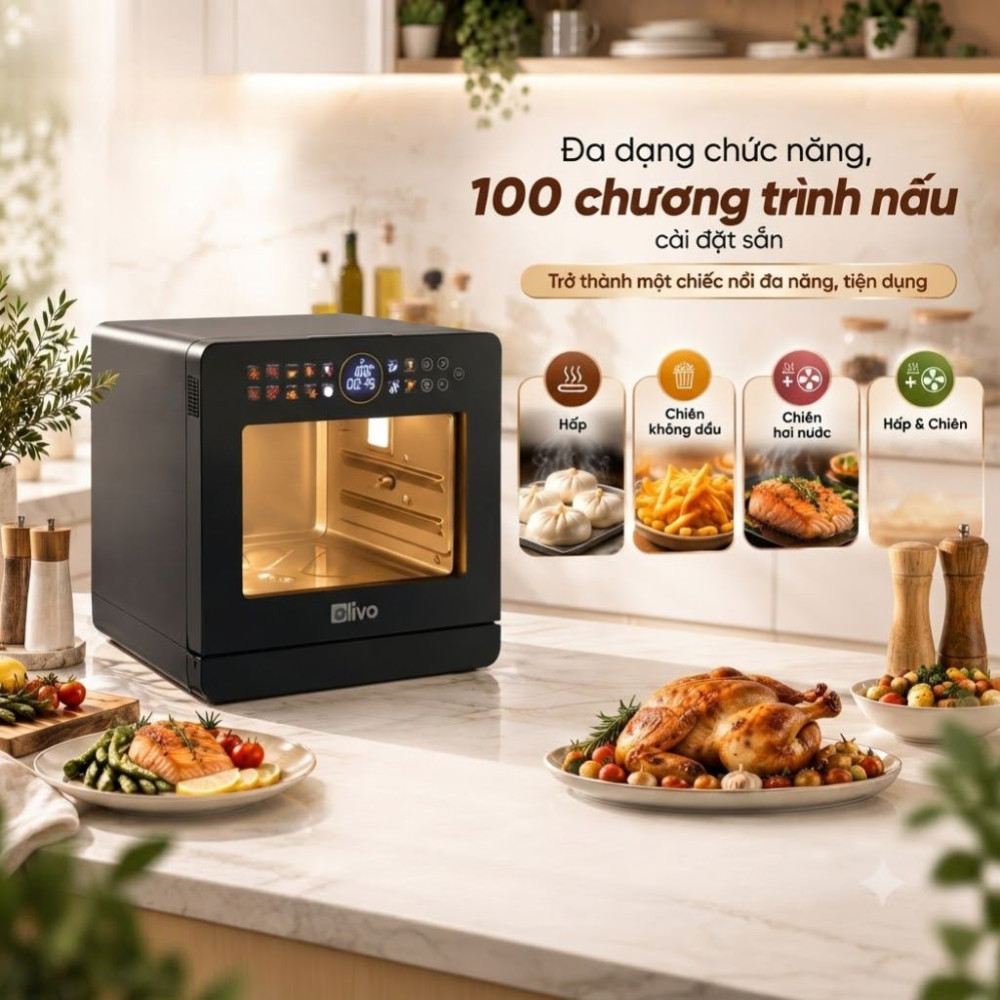 Nồi chiên hơi nước Olivo SF1800  - Hàng chính hãng