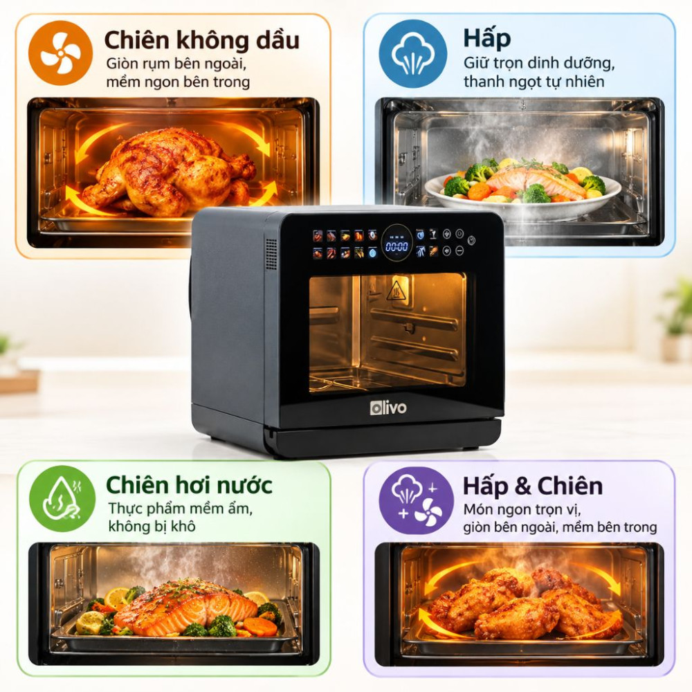 Nồi chiên hơi nước Olivo SF1800  - Hàng chính hãng
