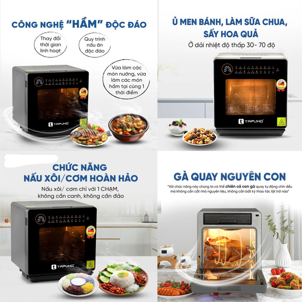 Nồi chiên hơi nước Tapuho TSF16 SMARTX - Hàng chính hãng