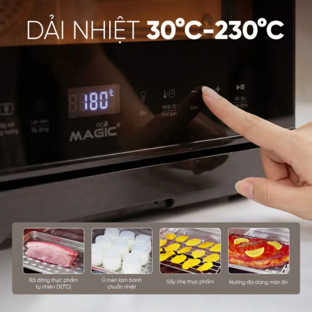 Nồi chiên không dầu kết hợp hấp Magic Eco S23 - Hàng chính hãng