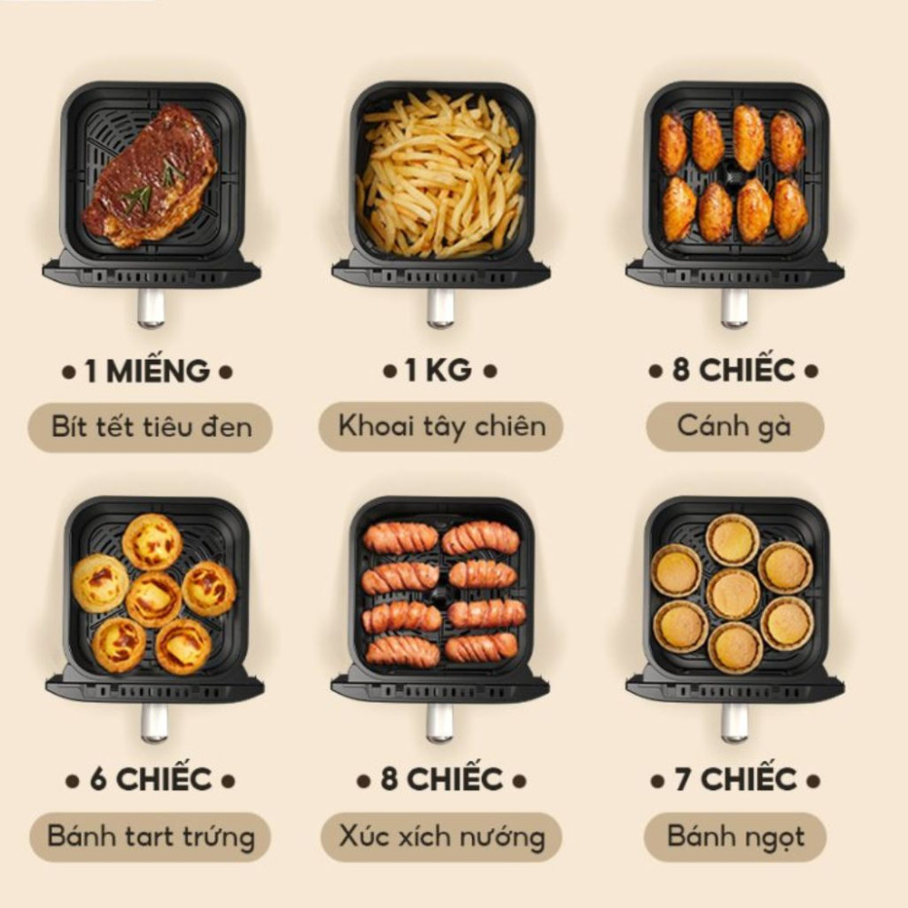Nồi chiên không dầu 5L Bear AF-4H15K - Hàng chính hãng