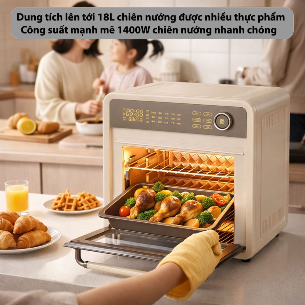 Nồi chiên không dầu Bear DKX-F18G5 18L (Nội địa Trung) - Hàng chính hãng