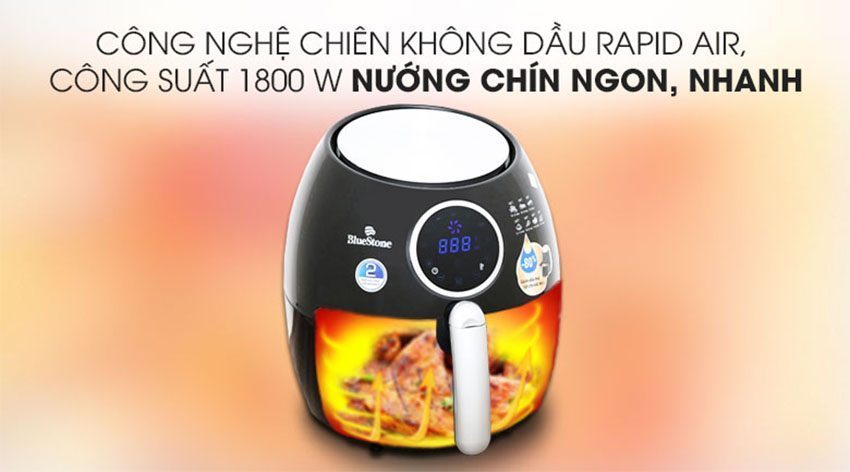 Công nghệ Rapid Air của Nồi chiên không dầu Bluestone AFB-5876