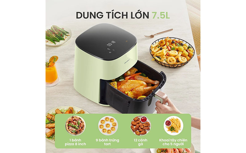 Dung tích của Nồi chiên không dầu Comfee CAD-75PG00A0