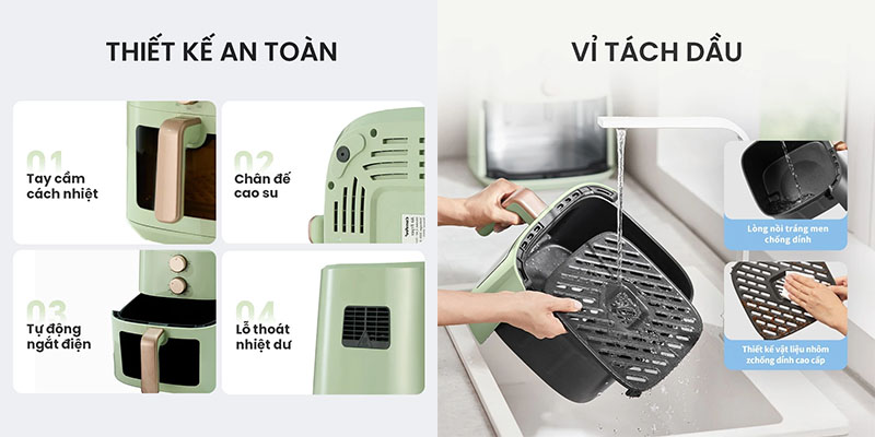 Thiết kế của Nồi chiên không dầu Comfee CAF-75PGP0A0