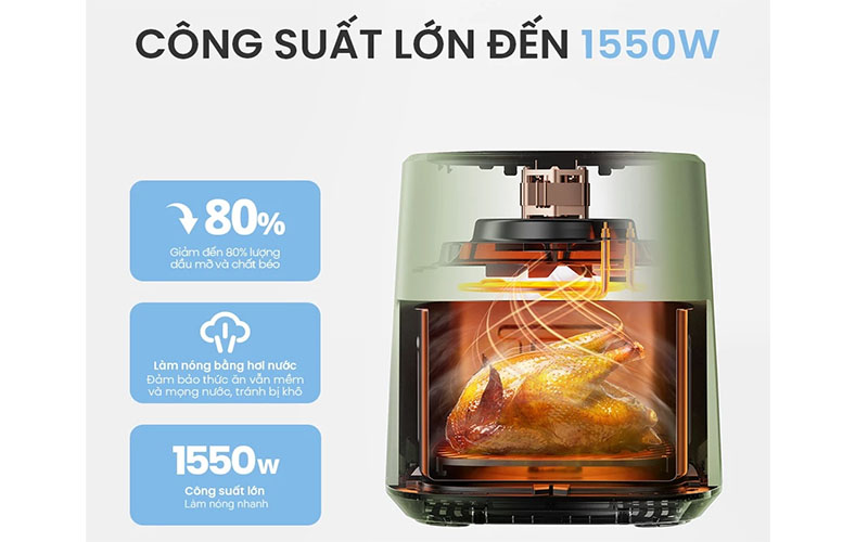 Công suất của Nồi chiên không dầu Comfee CAF-75PGP0A0