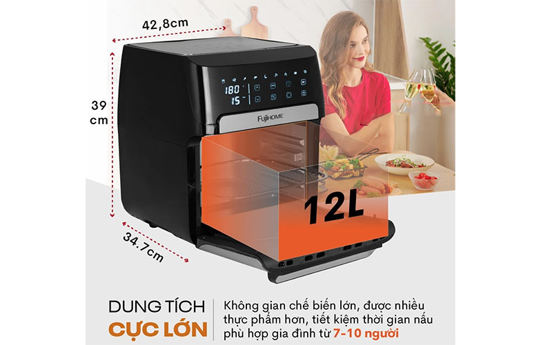 Dung tích của Nồi chiên không dầu FujiHome A12DB