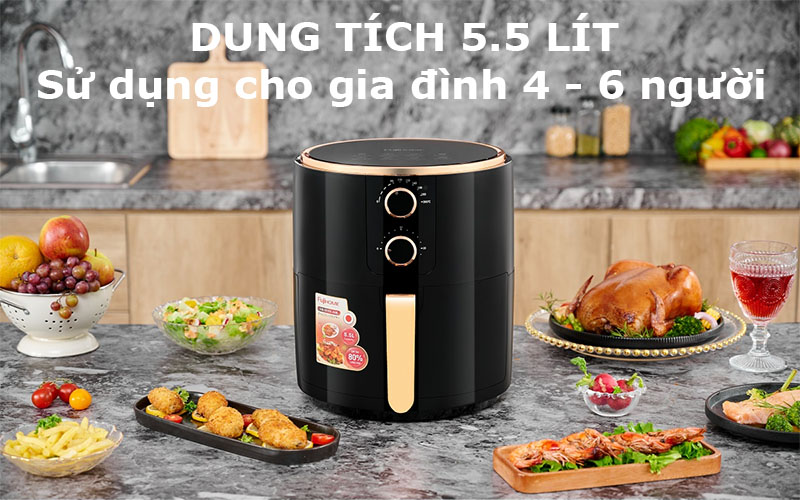 Dung tích của Nồi chiên không dầu Fujihome A5B