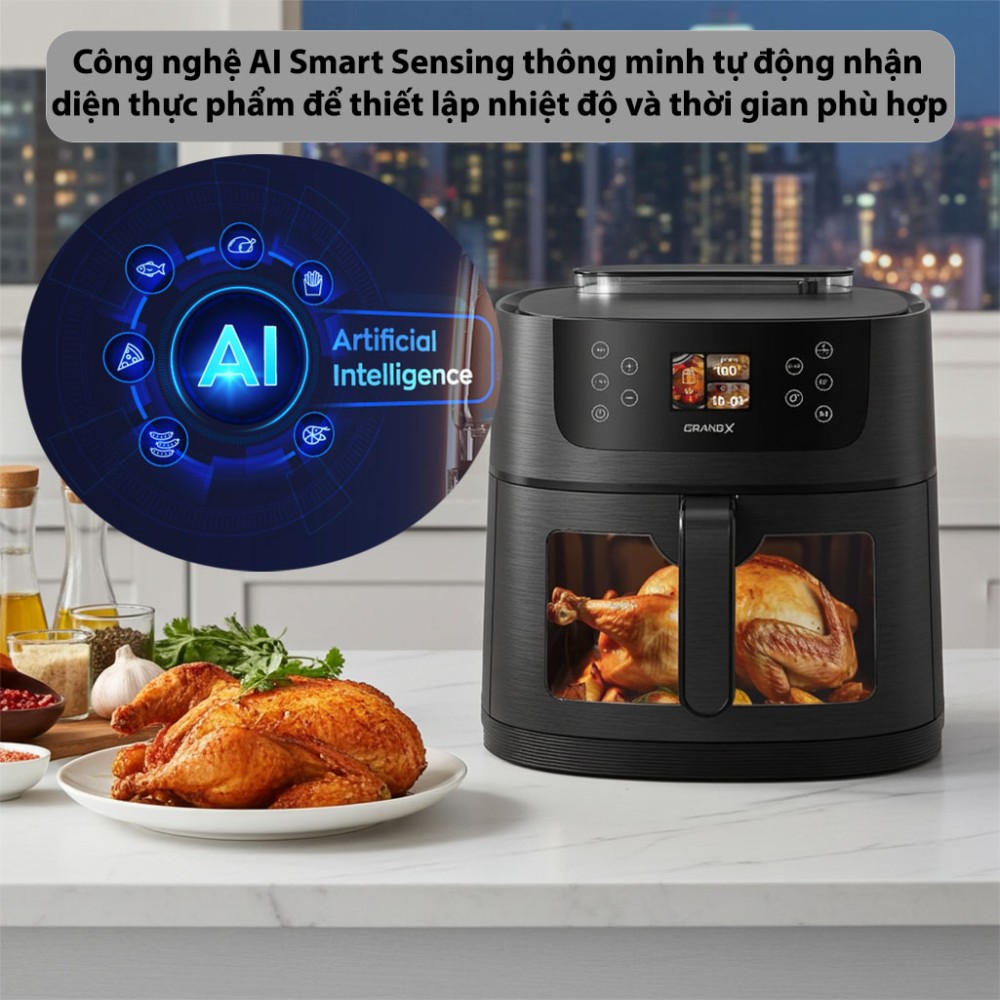 Nồi chiên không dầu GrandX GX-AR08SMART - Hàng chính hãng