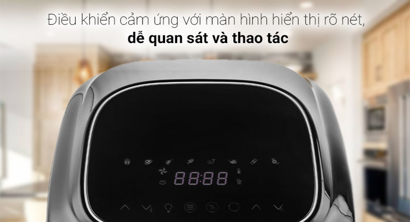 Bảng điều khiển của Nồi chiên không dầu Hafele AF-602A