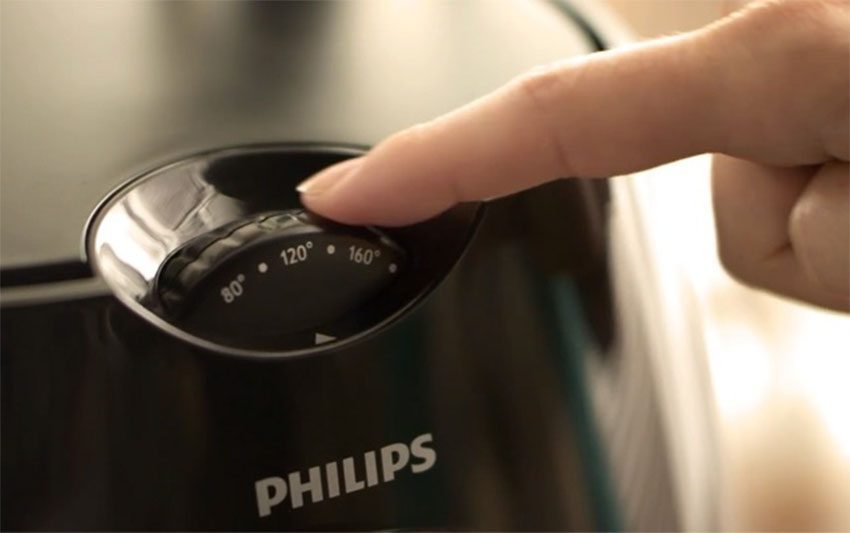 Núm điều chỉnh nhiệt độ của Nồi chiên không dầu Philips HD9218