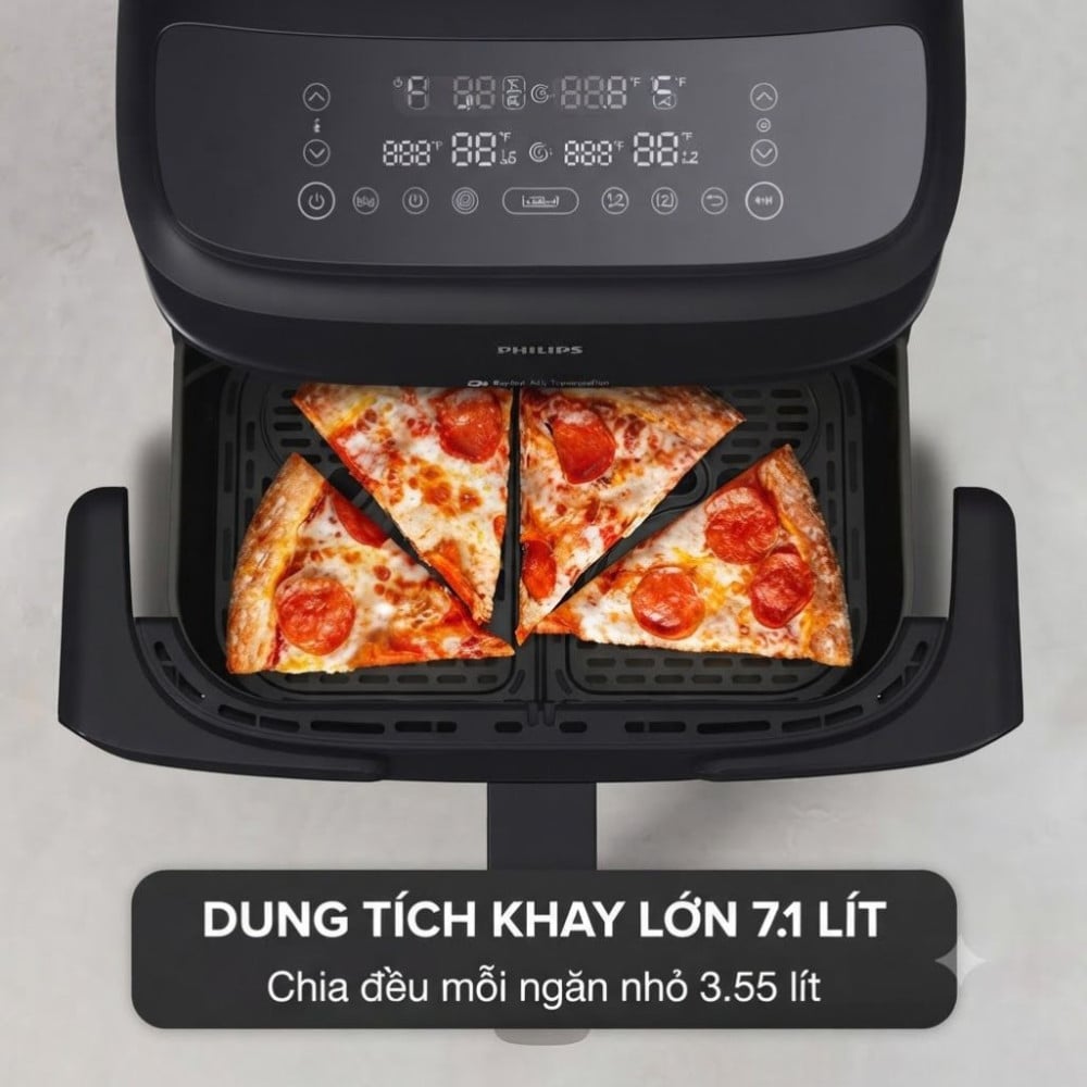 Nồi chiên không dầu Philips 7.1 lít NA150/00 - Hàng chính hãng