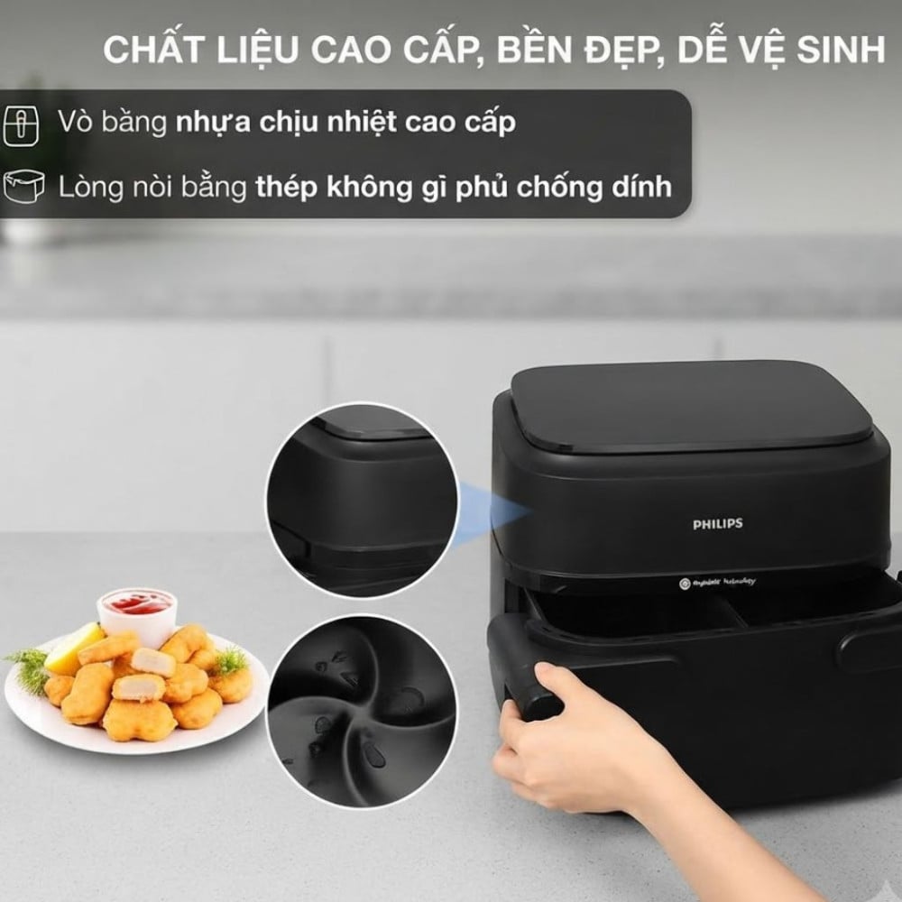 Nồi chiên không dầu Philips 7.1 lít NA150/00 - Hàng chính hãng