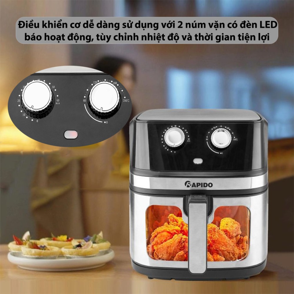 Nồi chiên không dầu Rapido RAF-8.0M3 - Hàng chính hãng