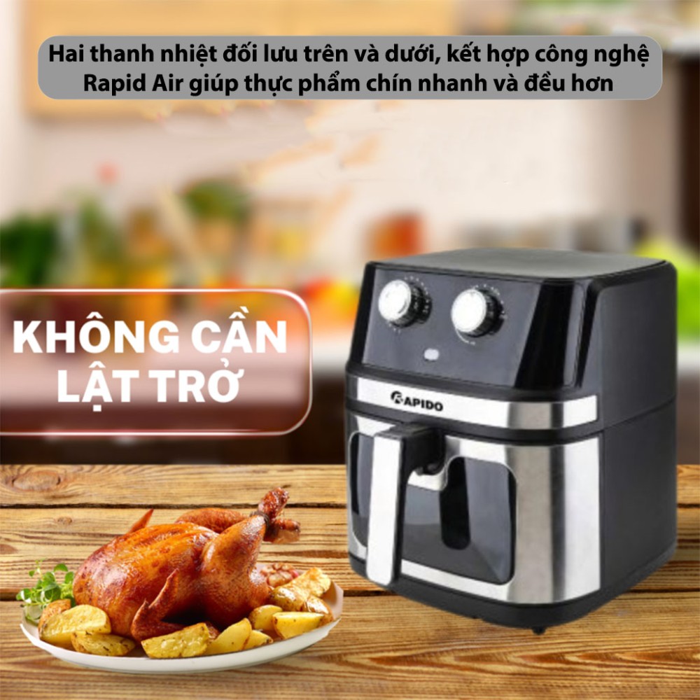 Nồi chiên không dầu Rapido RAF-8.0M3 - Hàng chính hãng