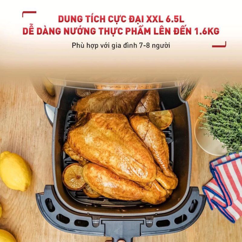 Dung tích 6.5L phù hợp cho gia đình đông người