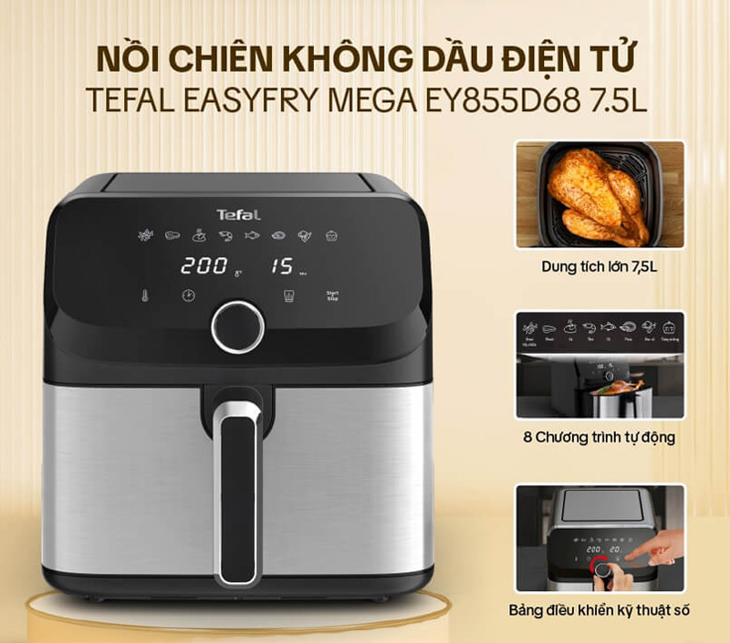 Nồi chiên không dầu Tefal EY855D68 