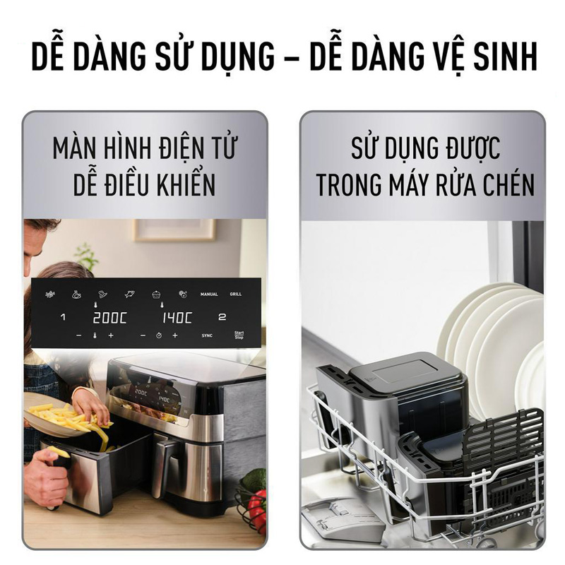 Dễ dàng sử dùng với bảng điều khiển cảm ứng