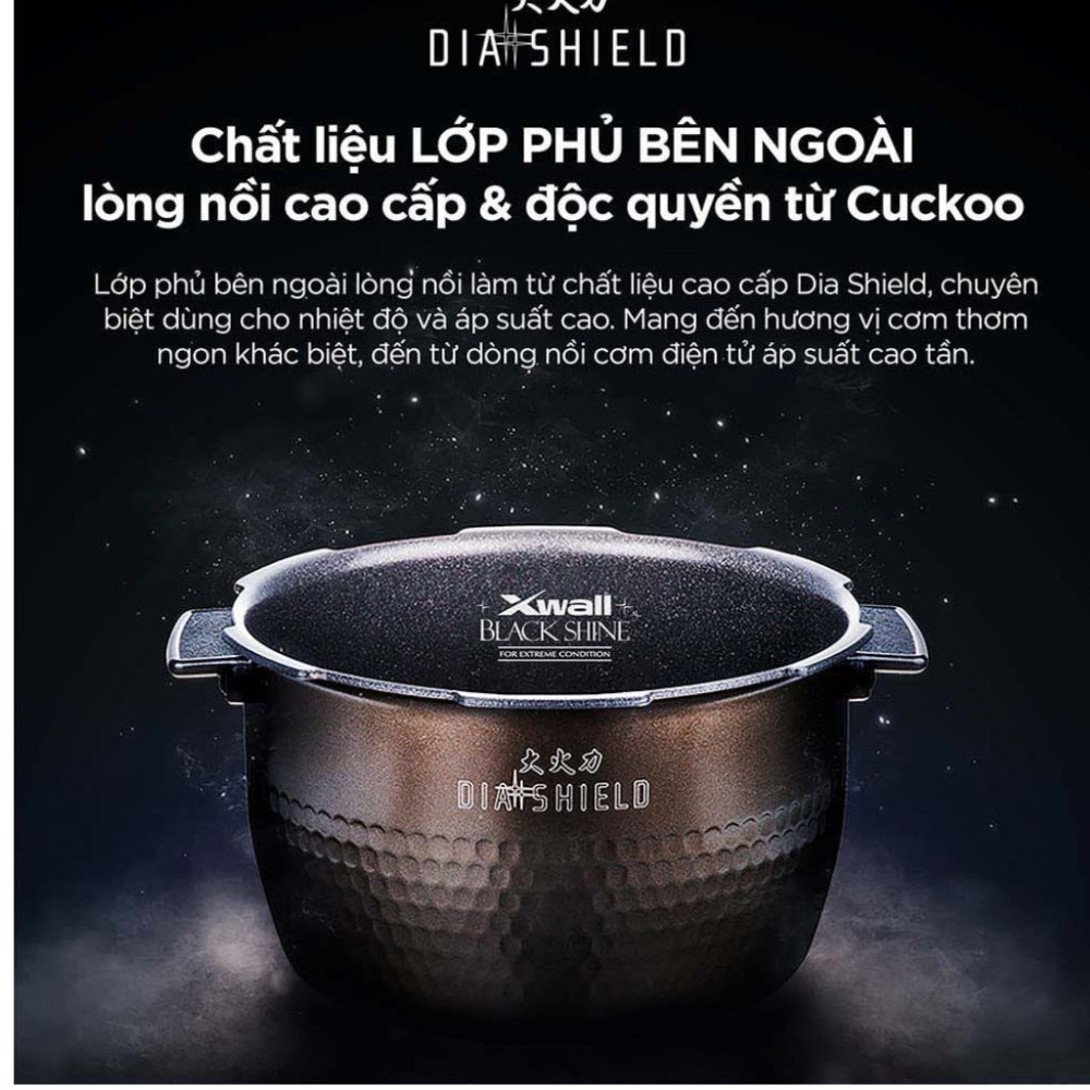 Nồi cơm áp suất điện tử cao tần 1,8L Cuckoo CRP-AHXB1008F - Hàng chính hãng