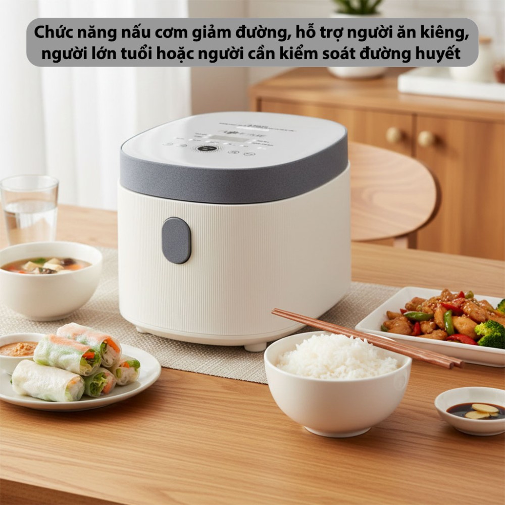 Nồi cơm điện Fujihome Inox LowSugar RC10BLS - Hàng chính hãng