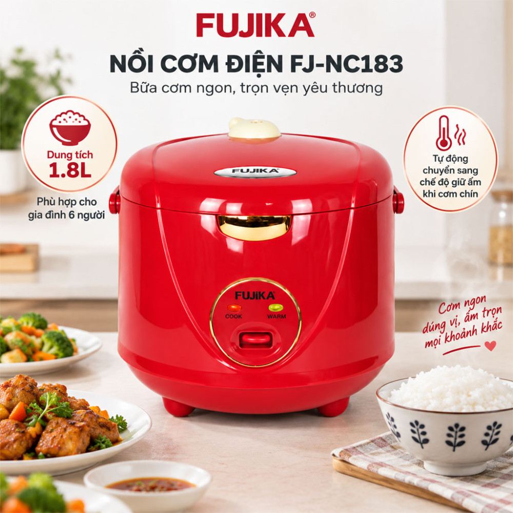 Nồi cơm điện Fujika FJ-NC183 - Hàng chính hãng