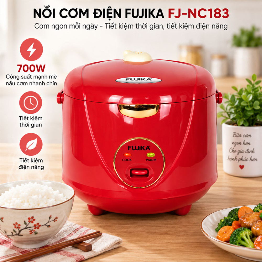Nồi cơm điện Fujika FJ-NC183 - Hàng chính hãng