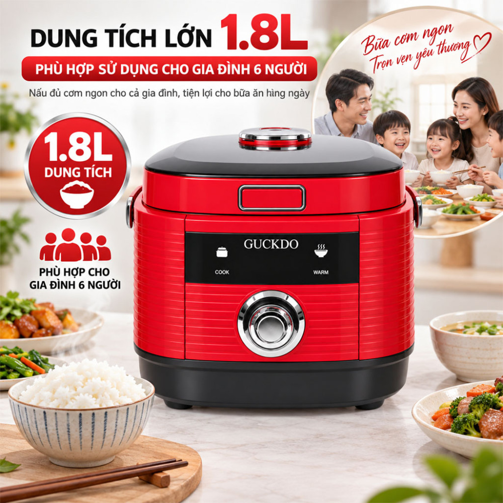 Nồi cơm điện GUCKDO GK-NC187(1807) - Hàng chính hãng