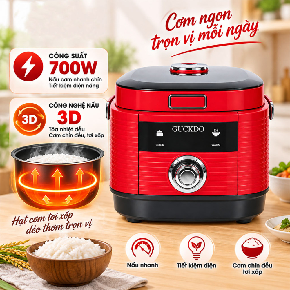 Nồi cơm điện GUCKDO GK-NC187(1807) - Hàng chính hãng