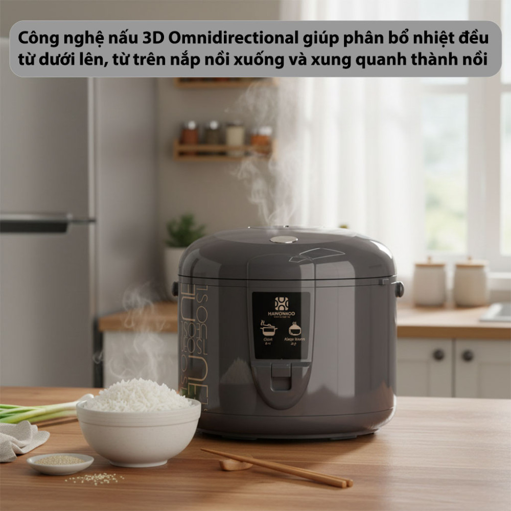 Nồi cơm điện Hawonkoo RCH-188GR - Hàng chính hãng