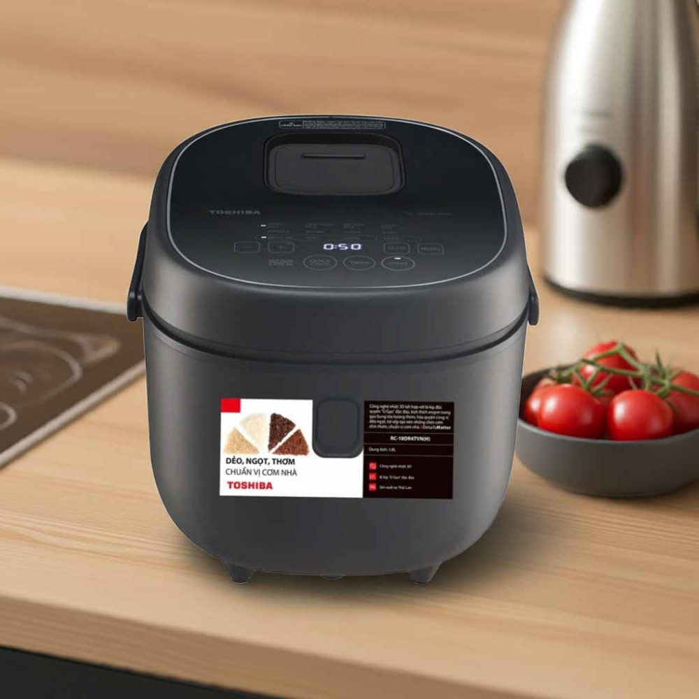 Nồi có tông màu đen sang trọng tạo điểm nhấn cho không gian bếp