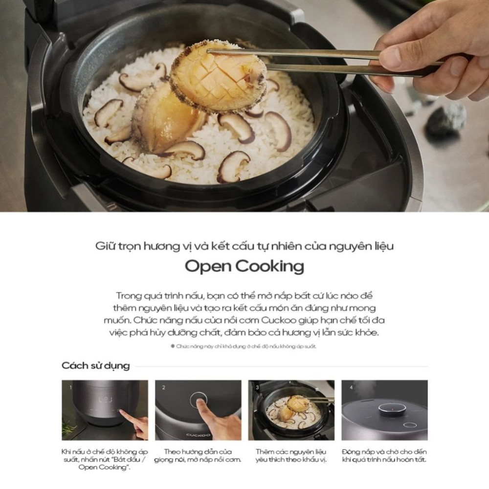Nồi cơm điện tử áp suất Cuckoo CRP-PHTR0610FDM - Hàng chính hãng