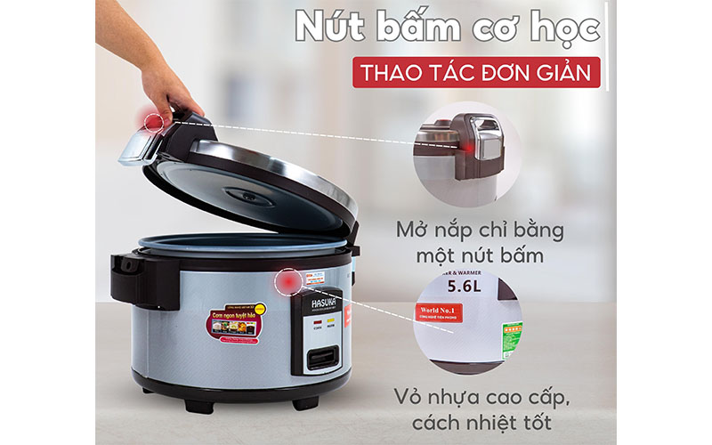 Nút mở nắp của Nồi cơm điện công nghiệp Hasuka HSK-989