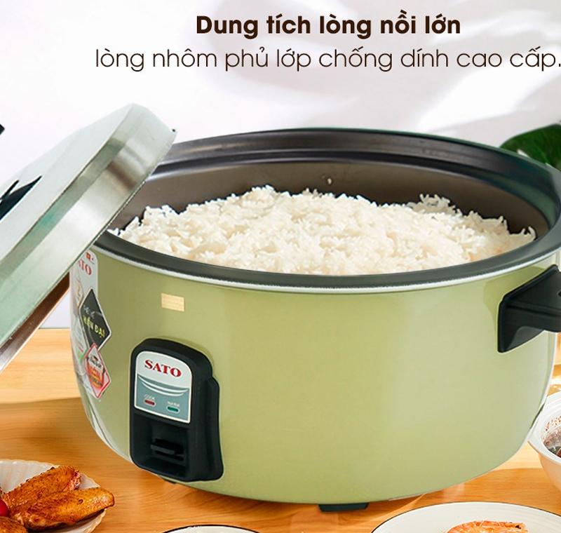 Dung tích 16 lít, đáp ứng nhu cầu cho 30 - 35 người ăn.