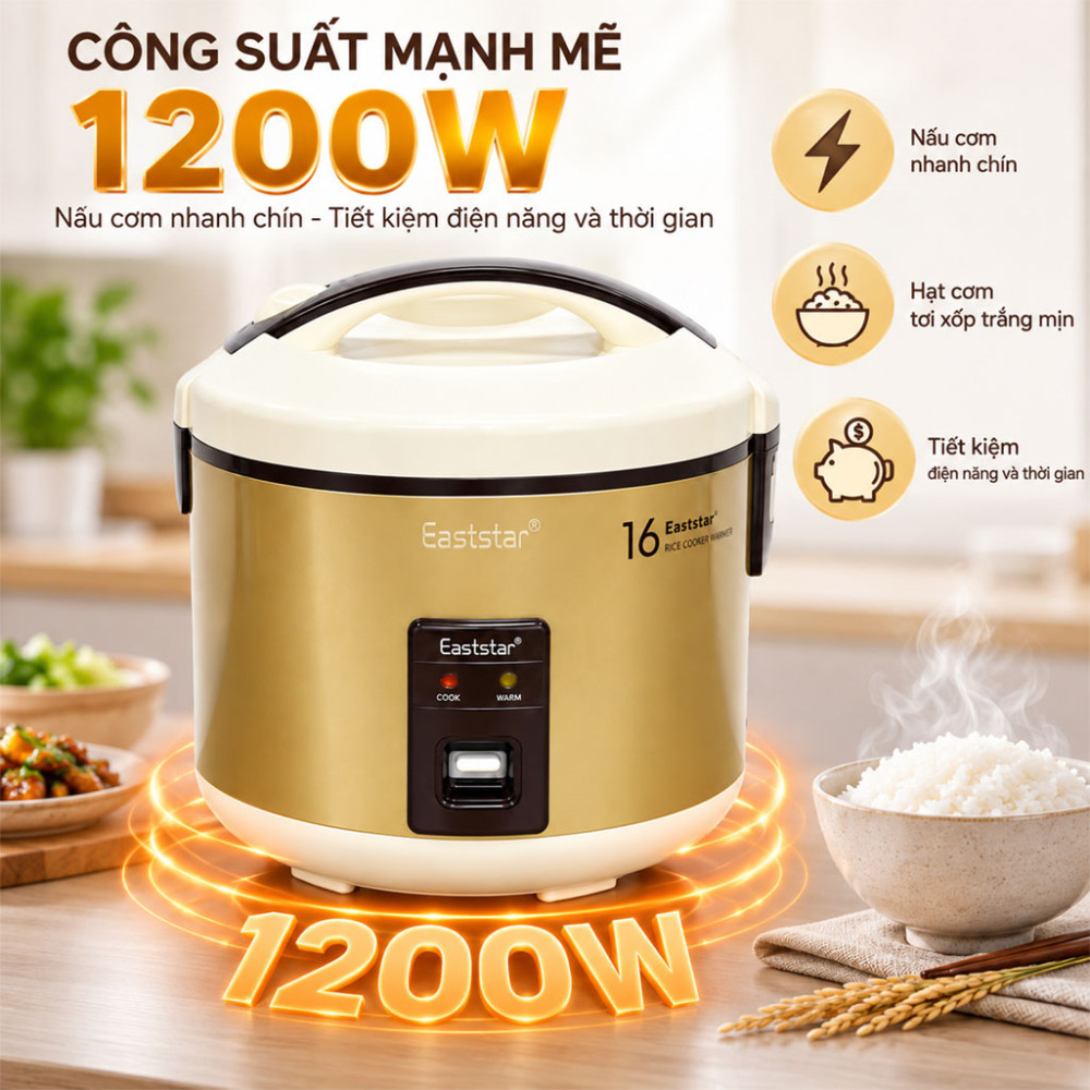 Nồi cơm điện nắp gài Eaststar 128A - Hàng chính hãng