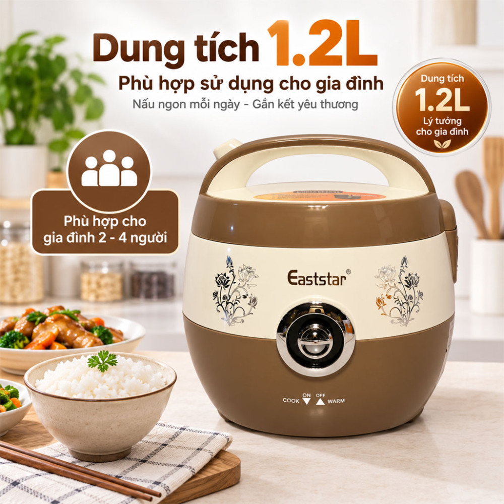 Nồi cơm điện nắp gài Eaststar 538A - Hàng chính hãng